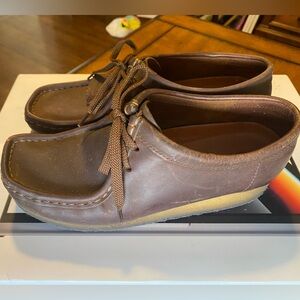 Ladies Clark’s Wallabee Brown Leather Shoes